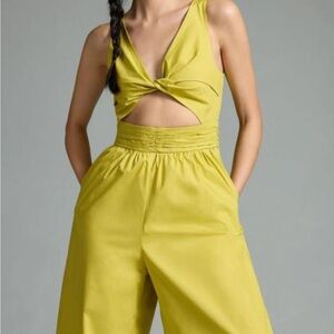 Stylish Chartreuse Jumpsuit